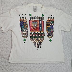 Vintage 1990s Hand Painted Made In USA Shirt KWBL